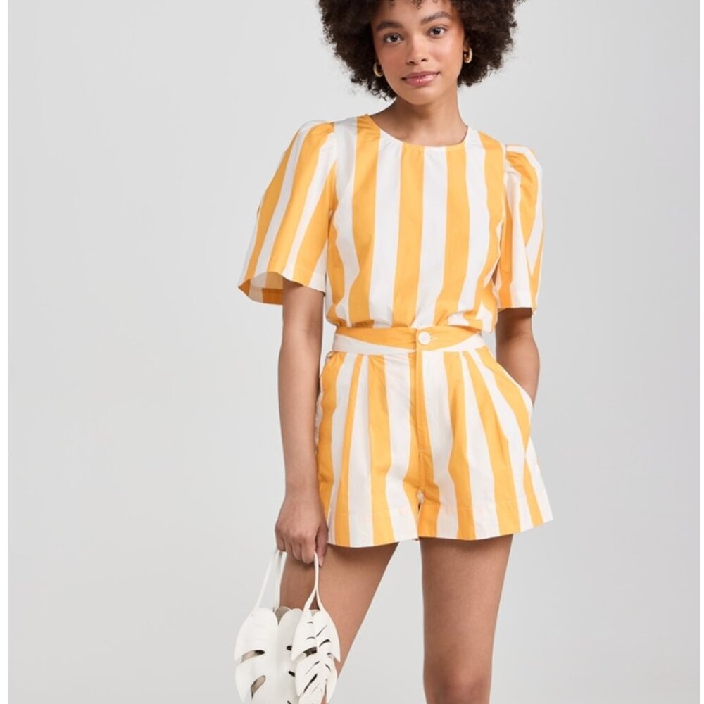 RHODE Westin Top Tangerine Cabana Stripe Size Small Anthropologie - Picture 8 of 11